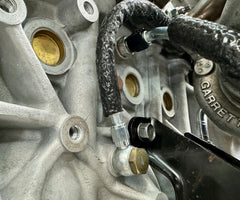 Suspicious Garage S13 Sr20det PTFE Turbo Lines using S14 Style Neck