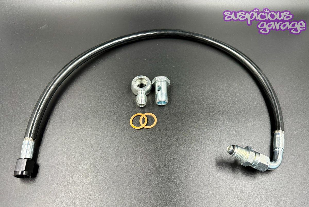 1989-2000 Nissan 240sx Silvia Suspicious Garage 1JZ 2JZ Banjo Style Power Steering Line LHD into S13/14/15