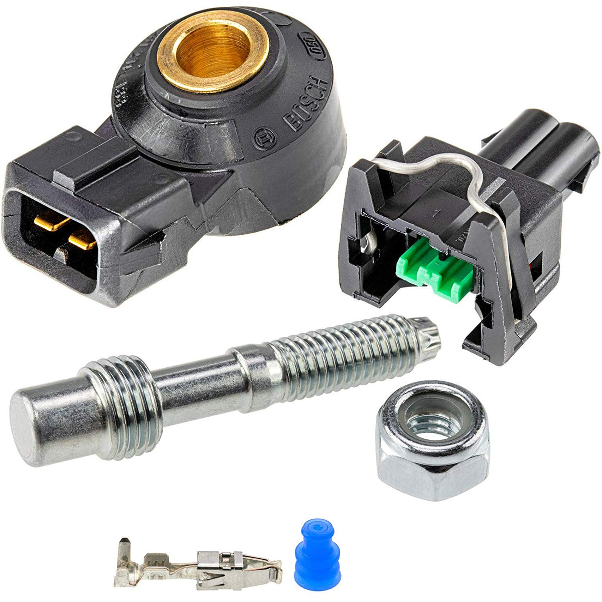 Bosch Motorsports KS4-P Knock/Detonation Sensor with Connector Kit and Stud/Nut