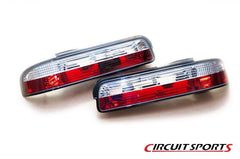 1989-1994 Nissan 240sx Circuit Sports LED Red Clear Rear Tail Lamp Lights for S13 Coupe