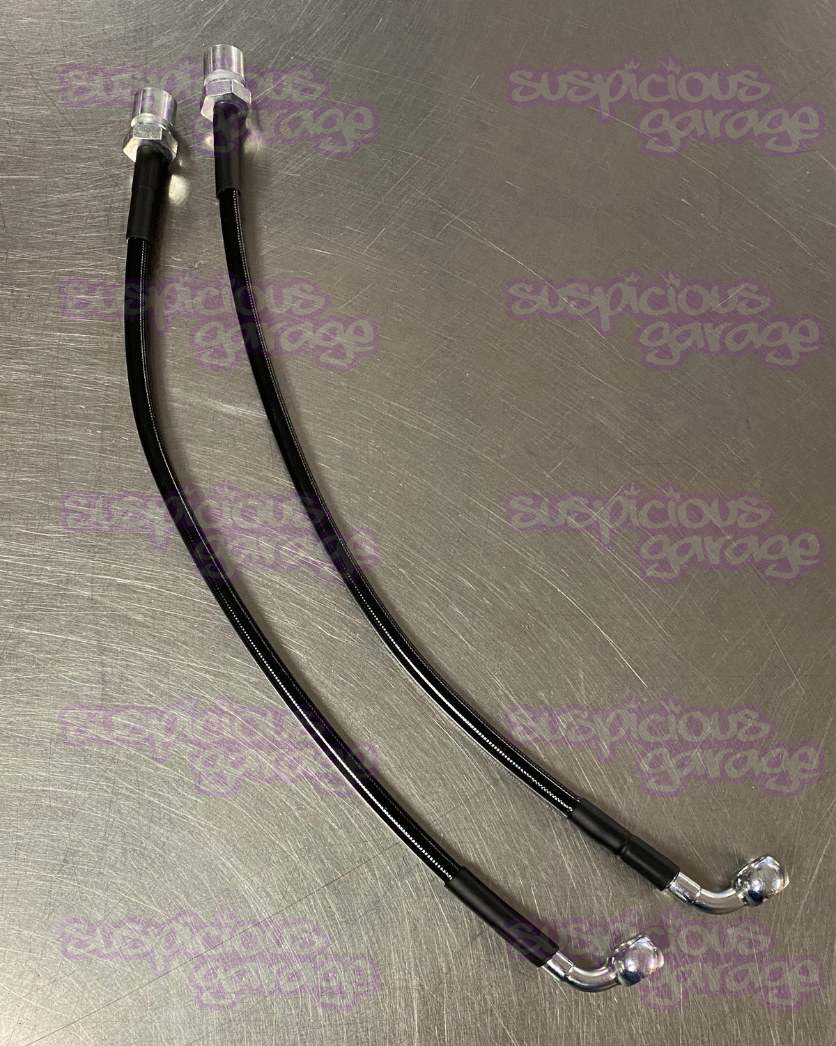 1992-1996 Toyota Chaser Cresta Mark II Suspicious Garage Steel Braided Brake Lines for JZX90